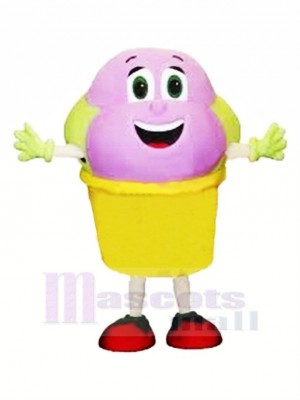 Mignonne La glace Crème Mascotte Costume Dessin animé