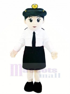 Air Hôtesse Mascotte Costume Dessin animé