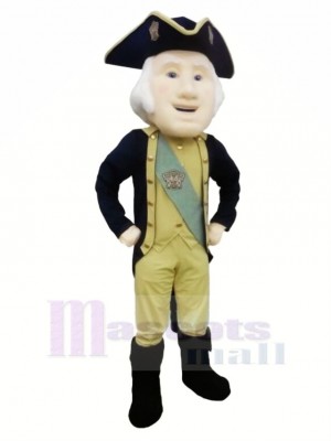 Cool George Washington Mascotte Costume Dessin animé