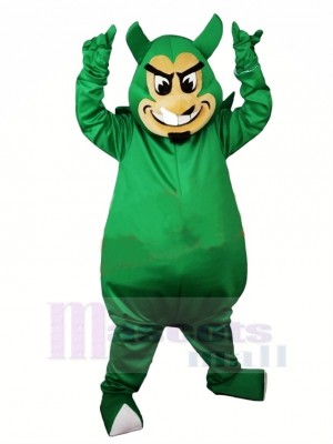 Laid vert Diable Mascotte Costume Dessin animé