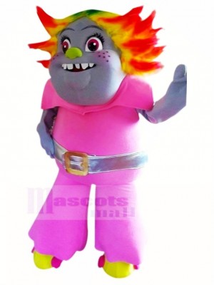 Trolls avec Gros Yeux Adulte Mascotte Costume Dessin animé