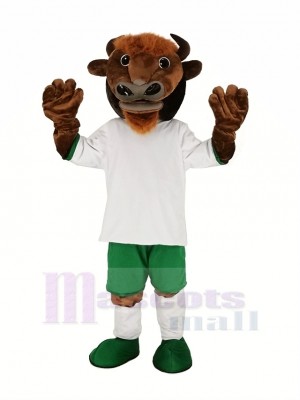 marron Buffle Bison Mascotte Costume Animal