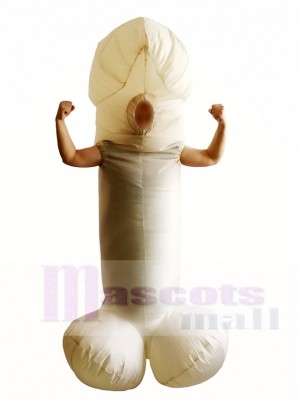 blanc Willy Coq Queue Sexy Pénis Gonflable Halloween Noël Les costumes pour Adultes