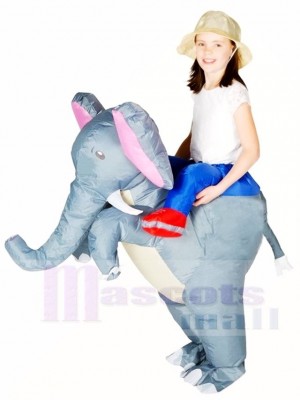 Gris l'éléphant Porter moi Balade Sur Gonflable Halloween Noël Les costumes pour Des gamins