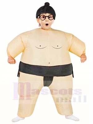 Noir Japonais Graisse Homme Sumo Gonflable Halloween Noël Les costumes pour Des gamins