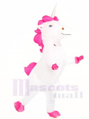 blanc Licorne Gonflable Halloween Noël Les costumes pour Adultes