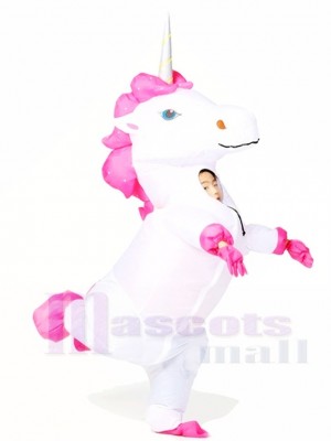 blanc Licorne Gonflable Halloween Noël Les costumes pour Des gamins