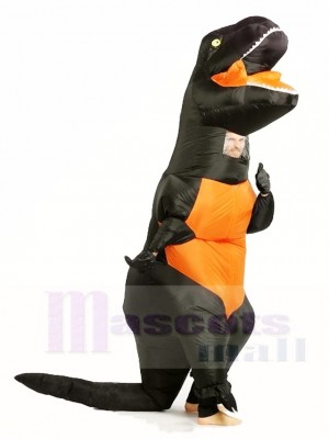 Noir T-REX Dinosaure Gonflable Halloween Noël Les costumes pour Adultes