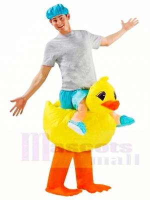 Jaune canard Porter moi Balade sur Gonflable Halloween Noël Les costumes pour Adultes