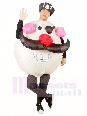 Rond Visage Capitaine Pirate Gonflable Halloween Noël Les costumes pour Adultes