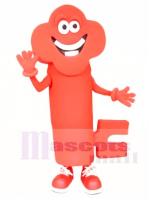 rouge Heureux Clé Mascotte Les costumes Outil