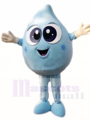 Bleu Eau Gouttelette Mascotte Les costumes