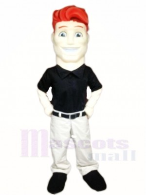 rouge Cheveux Homme Mascotte Les costumes Personnes