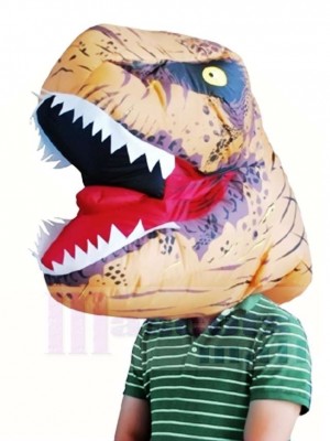jurassique Monde Gonflable Dinosaure Tyrannosaure Rex Masque Coiffures Seulement Halloween Noël 