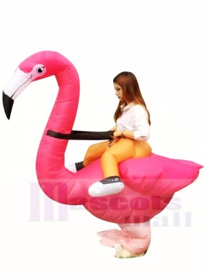 Flamant Porter moi Balade sur Gonflable Halloween Noël Les costumes pour Adultes