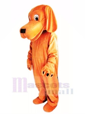marron Chien avec Longue Oreilles Mascotte Les costumes Dessin animé