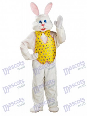 Costume de mascotte lapin de lapin blanc Pâques Animal