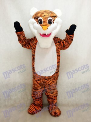 Costume de mascotte de tigre de barbe blanche