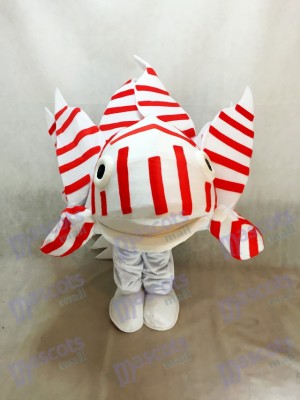 Costume de mascotte lionfish pour aquarium