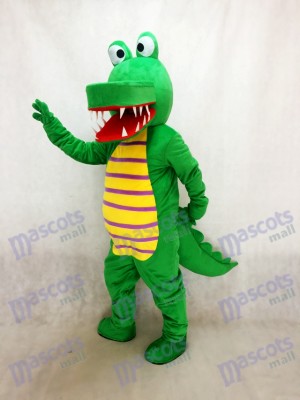 Costume de mascotte de crocodile vert Cartoon Animal