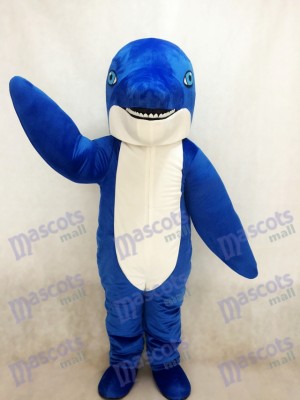 Nouveau Costume de mascotte de dauphin bleu