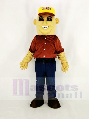 Fort Excavateur Homme Gens Mascotte Costume Dessin animé