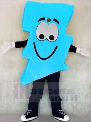 Néon Bleu Foudre Boulon M. Électrique Foudre Boulon Mascotte Les costumes