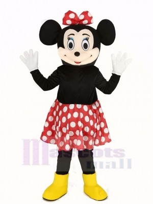 Minnie Mouse dans rouge Jupe Mascotte Costume