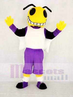 Jaune Frelons dans Violet Mascotte Costume École