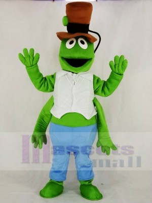 Réaliste vert Sauterelle Mascotte Costume Dessin animé
