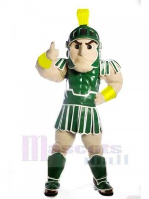 vert spartiate troyen Chevalier Spartyavec Bouclier Mascotte Costume Gens