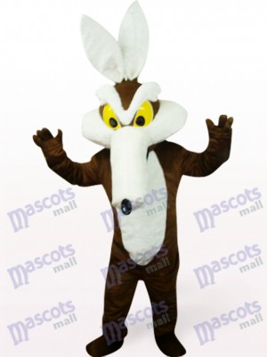 Costume de mascotte de monstre dans les vêtements bruns
