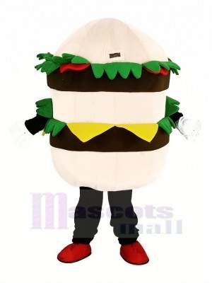 Hamburger avec Fromage Mascotte Costume Dessin animé
