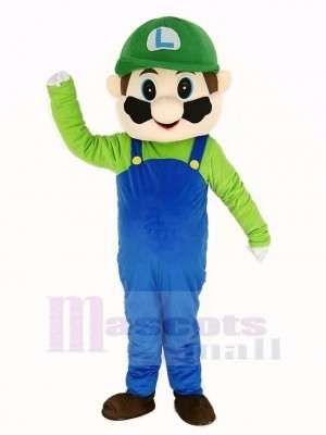 Super vert Mario Mascotte Costume Dessin animé