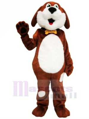 marron et blanc Chien Mascotte Les costumes Animal