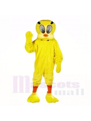 Mascotte jaune tweety bird costumes de bande dessinée