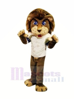 École marron Lion Mascotte Les costumes Dessin animé
