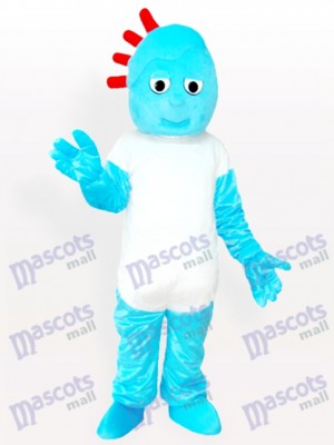 Costume de mascotte adulte de dessin animé vilain garçon