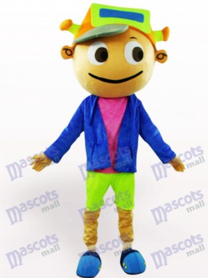 Costume de mascotte de dessin animé adulte Cap Boy