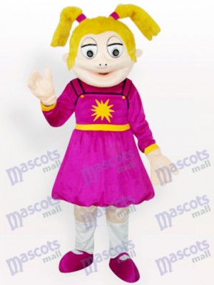Costume de mascotte adulte de la bande dessinée fille qui rit