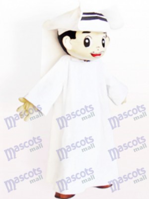 Costume de mascotte adulte de dessin animé homme arabe