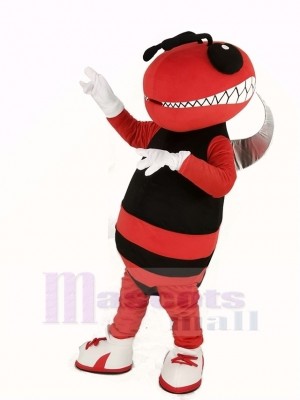 rouge et Noir Frelon abeille Mascotte Costume Insecte