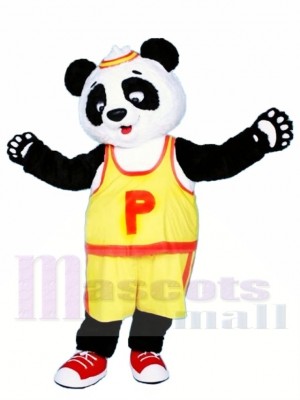 T-shirt jaune Panda Costume de mascotte