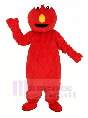 rouge Elmo Monstre Mascotte Costume Dessin animé