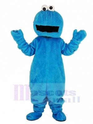 Elmo avec Gros Bouche Bleu Biscuit Monstre Mascotte Costume