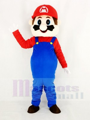 Super Mario Bros dans rouge Mascotte Costume Dessin animé