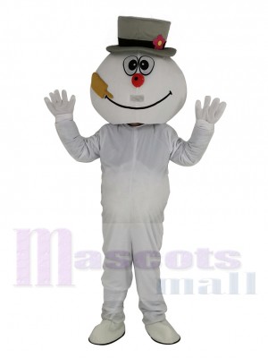 Haute Qualité Glacial Bonhomme de neige Mascotte Costume Dessin animé