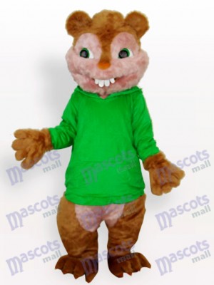 Costume de mascotte adulte vert écureuil animal