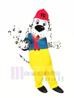 Chien avec rouge Chapeau Mascotte Les costumes Dessin animé