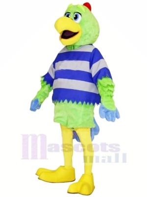 vert Perroquet avec Jaune Le bec Mascotte Les costumes Animal
